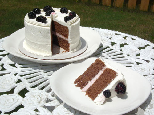 red rooibos blackberry cake